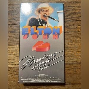 Vintage Elton John Breaking Hearts Tour VHS